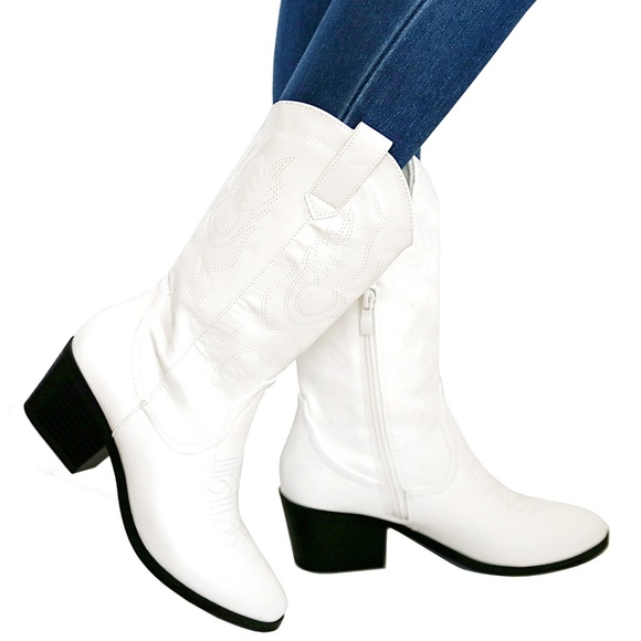 mid calf western boots